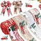 Pomefar Christmas Decorations, 4Pcs 2M Christmas Gift Wrapping Ribbon, Ribbons for Christmas Wreaths, Gift Baskets, Tree Decorations
