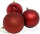 12 Cm Christmas Balls Ornaments 2 Pack (Each Box 3) Total 6 Pcs Shatterproof Christmas Tree Decorations Hanging 12 Cm Ball for Xmas Tree Holiday Wedding Party. (Red)