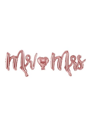Foil Balloon Mr Mrs, rose gold, 69x125cm