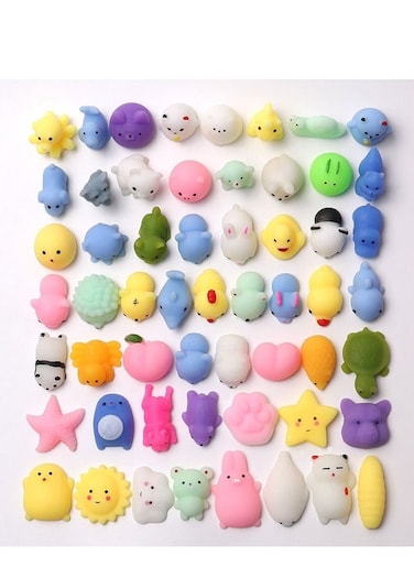 50 Pcs Squishy Toys, Kids Party Favors Mini Squishy Toy, Stress Relief Toys Squishies Bulk Toys, Classroom Prizes Birthday Party Gifts for Kids Adults