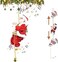 Christmas Electric Santa Claus Decorations Climbing Ladder Rope Santa Claus Doll Christmas Figurine Ornament Santa Climbing Ladder to Tree Singing Chrstimas Doll for Kids (10 x 20 cm, Gold Rope)