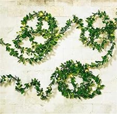 KKAERDIYA Christmas Decorations Green Leaf String Lights Christmas Lights Battery Box Powered 10M 100 LED Green Ivy Leaves String Lights for Indoor Outdoor Christmas Garland Wedding Garden