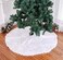 90CM Plush Christmas tree Skirts Fur Carpet Merry Christmas Decoration for Home Tree Skirts New Year Decoration mm