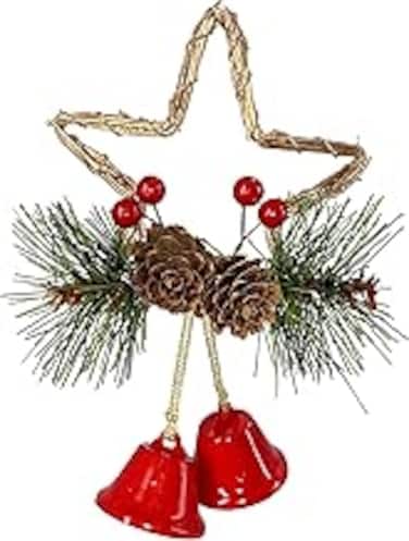 Christmas Magic Hanging Bells Red 15cm