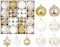 ANTOLE Christmas Ball Ornament 44Pcs,Shatterproof Christmas Tree Decor Baubles Decorative Colorful Christmas Balls for Xmas Wedding New Year Decorations,Gold &amp; White