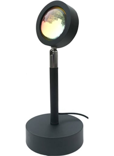 Sunset Projection Floor Stand Modern Lamp Night Light Black/Yellow/Green 3.9x3.15x10.6inch