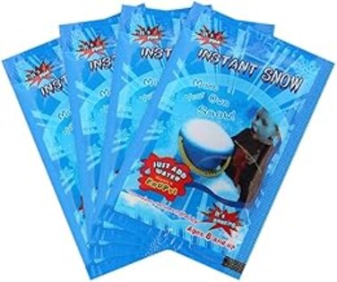 Instant Snow Powder Make Fake Instant Snow for Christmas Parties Decorations snow photography and crafts (Snow Powder 4 pack)