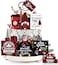 Christmas Tiered Tray Decorations Set, Buffalo Plaid Christmas Centerpiece Table Decorations 14 Pcs Rustic Christmas Ornaments Gnome Snowflake Truck Wooden Signs for Farmhouse Kitchen Shelf Mantel