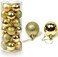 Festive Lights: Golden Multi-Texture Christmas Tree Hangings - Pack of 30pcs for a Lux(Gold) urious Holiday Look