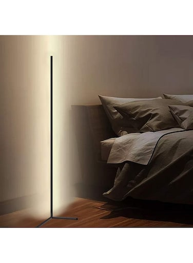 Remote Control RGB LED Corner Floor Lamp White