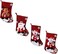HeyJais 4 Pack Christmas Stockings Gift Bag, 3D Christmas Stockings Gift &amp; Treat Bags for Holiday Decoration Santa Reindeer Customed Design,Christmas Tree Fireplace Hanging Stockings