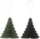 Hema Honeycomb Trees Baubles 2-Pack, Green