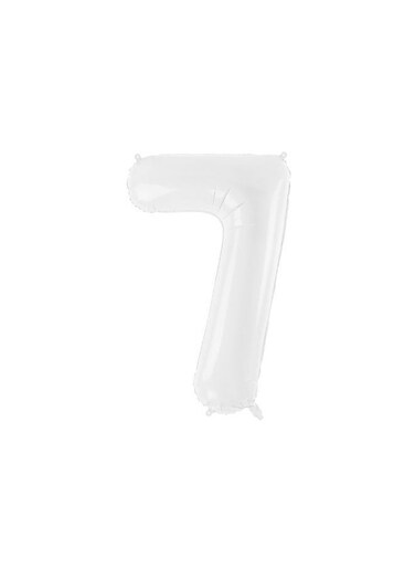 Foil ballon Number ''7'', 86 cm, white