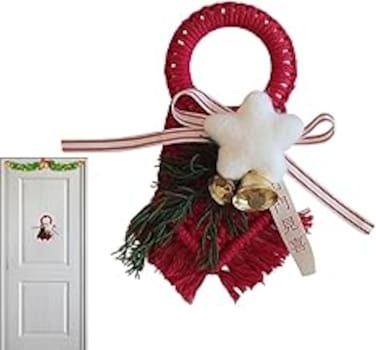Christmas Door Hangers   Christmas Door Hanging Ornaments   Jingle Bell Hanging Decorations, Boho Wall Hanging Sign, Christmas Tree