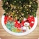 48x48 Red Christmas Tree Dress Snowman Christmas Tree Dress with Santa Red black Buffalo checkered border country retro Christmas decorations for holiday parties