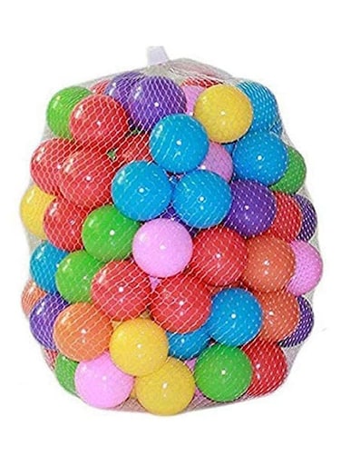 50-Piece Soft Ocean Pit Toy Balls Play Set Multicolored For Age Group 1+ Years 31.4x29x18cm