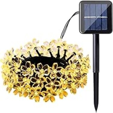 Cherry Blossom 7M 50 LED Waterproof Solar String Lights (Warm White)