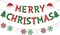 BIGTHREE Merry Christmas Banner, Glitter Paper Banner for Christmas Indoor, Hanging Merry Christmas Front Door Decoration, Christmas Tree Decorations for Home Christmas Party Fireplace Mantle Decor