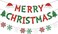 BIGTHREE Merry Christmas Banner, Glitter Paper Banner for Christmas Indoor, Hanging Merry Christmas Front Door Decoration, Christmas Tree Decorations for Home Christmas Party Fireplace Mantle Decor