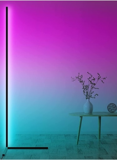 Remote Control RGB LED Corner Floor Lamp