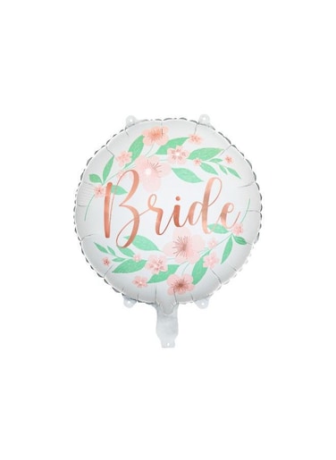 Foil balloon Flower Bride 45cm, white