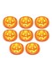 8-Piece Halloween Pumpkin Themed Tray Set 10x12inch