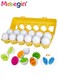 Fun Egg Matching Toy 12pcs Toddler STEM digital pairing Eggs Toys Shape Recognition Toys for Kids Educational Color Sorting Toy Set