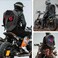 Motorcycle Backpack for Men, Large Capacity Backpack with USB Port, LED Light, 3D Waterproof Carbon Fiber Hard Shell, Programmable Digital Color Display