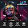 Men's LED Motorcycle Backpack with LED Display  Pixel Art Text Image GIF Animation 3D Hard Shell Waterproof  Knight Helmet Bag