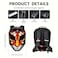 Men's Motorcycle Backpack, Large Capacity Backpack with USB Port, LED Light, 3D Carbon Fiber Hard Shell, Waterproof, Programmable Digital Color Screen Tiger