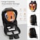 Men's Motorcycle Backpack, Large Capacity Backpack with USB Port, LED Light, 3D Carbon Fiber Hard Shell, Waterproof, Programmable Digital Color Screen Tiger