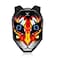 Men's Motorcycle Backpack, Large Capacity Backpack with USB Port, LED Light, 3D Carbon Fiber Hard Shell, Waterproof, Programmable Digital Color Screen Tiger