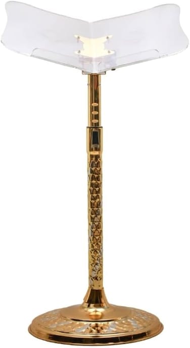 حامل معدني للقرآن الكريم مع ارتفاع قابل للتعديل - ذهبي