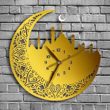 ساعة حائط إسلامية (ذهبية 3)