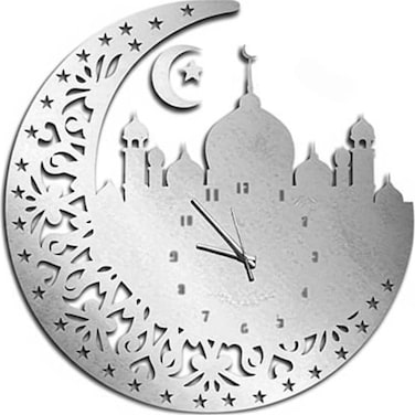 Islamic Wall Clock (SILVER 3)