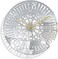 Acrylic Wall Clocks Illuminated Decorative Wall Clock for Bedroom, Living Room, Office Large Size (60 * 60) - Silver