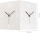 Double Sided Clock, Digital Clock, LED Wall for Living Room,Wall Clock (26 * 26) - White