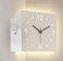 Double Sided Clock, Digital Clock, LED Wall for Living Room,Wall Clock (26 * 26) - White