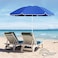 Beach umbrella with storage bag-blue