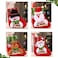 Set of 4 Traditional Christmas Stockings &ndash; Christmas Decorations for Home - Sock Sack Gift Bags for Christmas Tree Decorations - Candy Pouch for Xmas New Year Holidays
