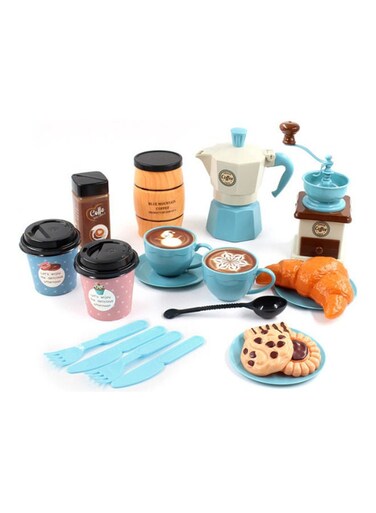 22-Piece Coffee Snack Afternoon Tea Service Play Set