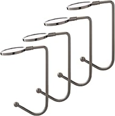 Sunshane 4 Pieces Christmas Stocking Holders Mantel Hooks Hanger Christmas Safety Hang Grip Stockings Clip for Christmas Party Decoration, Gun Black