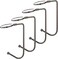 Sunshane 4 Pieces Christmas Stocking Holders Mantel Hooks Hanger Christmas Safety Hang Grip Stockings Clip for Christmas Party Decoration, Gun Black