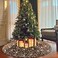 48 Inches Gold Christmas Tree Skirt Christmas Sequin Velvet Xmas Decoration Small Tree Skirt Kit Merry Christmas Sequin Base Cover Sparkling Tree Skirts for Tabletop Tree Office Home Decor