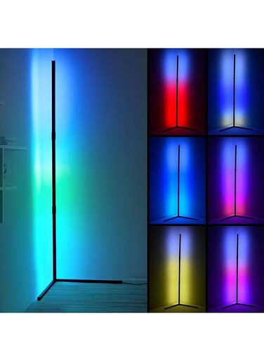 Remote Control LED Light Corner Lamp ABS 20 Watt ABS Multicolour 132cm