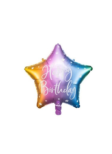 Foil balloon Happy Birthday, 40cm, mix