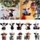 10PCS Cute Cartoon Cow Christmas Tree Car Pendant Home Tree Decoration, Flat 3D Vision Home Tree Hanging Ornaments, Car Hanging Decor Accessories, Christmas Tree Ornament