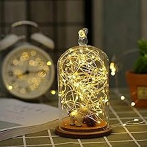 LOVE LOVE BELOVED LED String Lights, 10ft 30LED Mini Battery Powered Copper Wire Starry Fairy Lights, Waterproof Indoor Outdoor LED Lights for Bedroom Christmas Party Wedding Decorations, Warm White