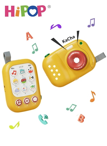 2 in 1 Baby Phone Toy with Camera Play Function,Early Sounding Educational Baby Toys