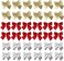 أخرى 36 Pack Golden Silver Red Christmas Bow Christmas Tree Hanging Decoration Wreath Gifts Wedding Party Bowknot Decoration Accessories